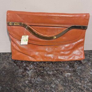 Vintage Venture Pleather Handbag Purse With tags Brown Made Korea